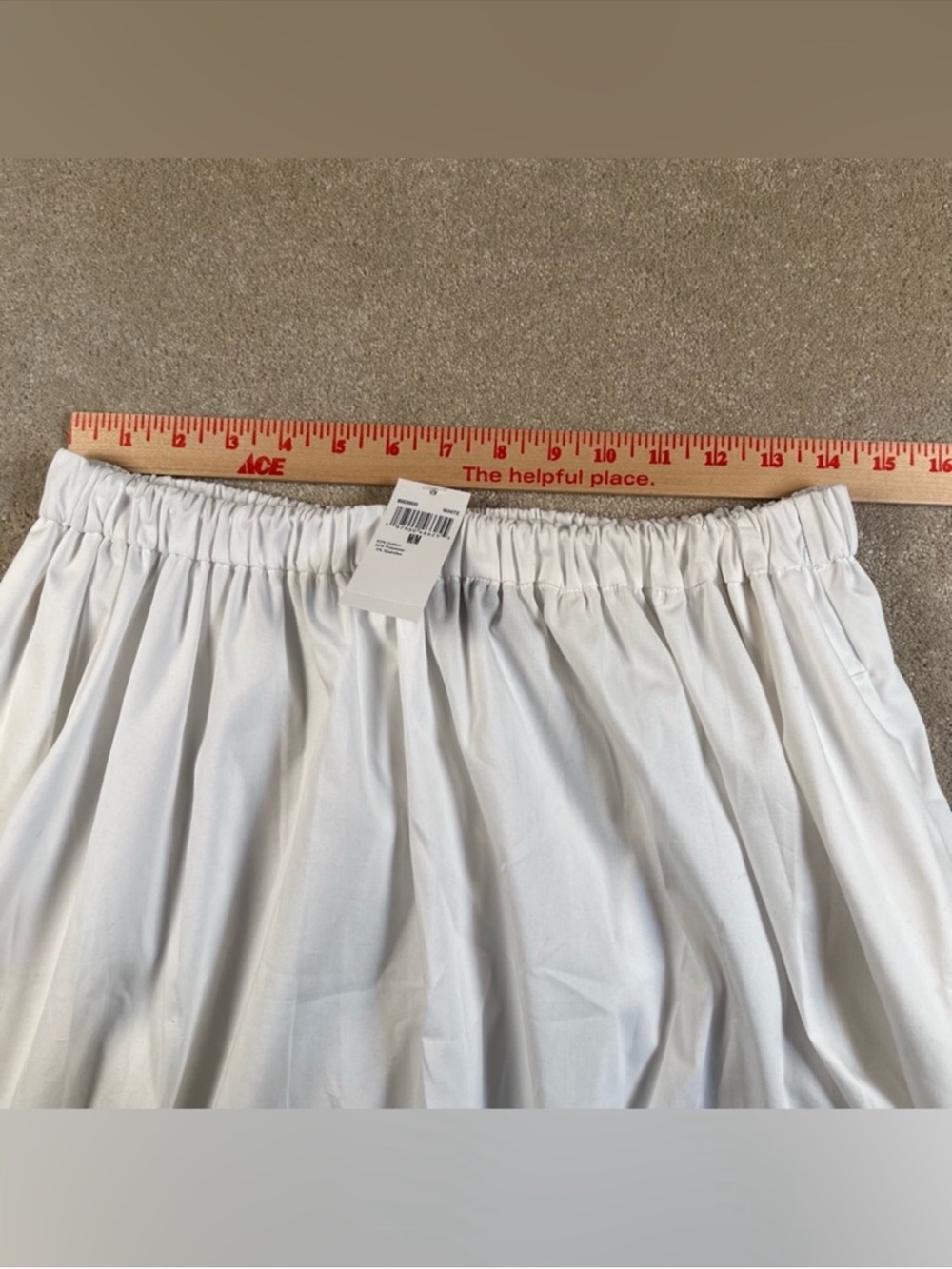 Women's White Elastic-Waist Maxi Skirt  and Vest- Classic Summer Essential - Picture 13 of 16